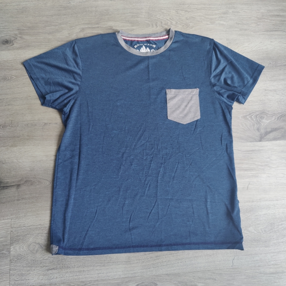 🎉4/$20NWOT Men's RAW YARN Industries Blue and Gray Short Sleeve Tee